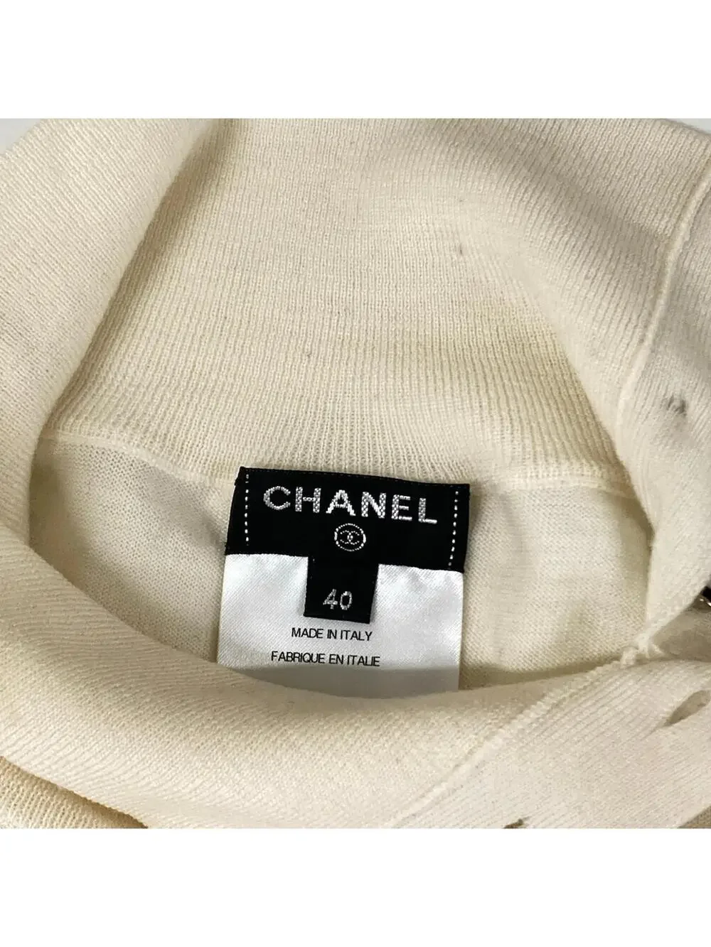 Chanel Cream Outer Fabric] Wool Women's #295574C12B